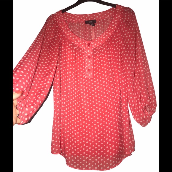 AGB Scoop Neck Polka Dot Cami & Sheer top size Medium - Picture 6 of 12